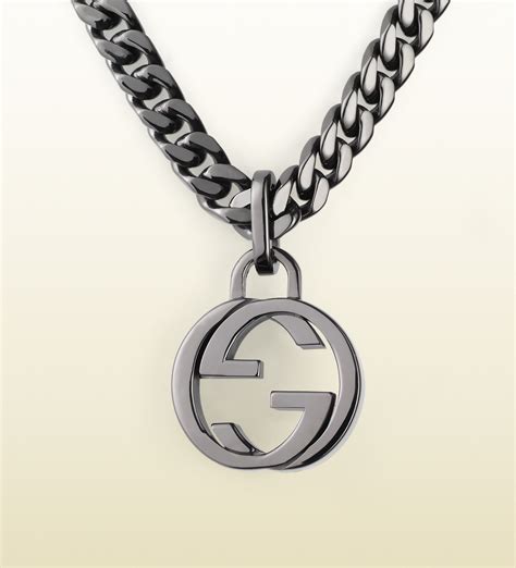 gucci necklace with interlocking g motif pendant|Gucci interlocking g heart necklace.